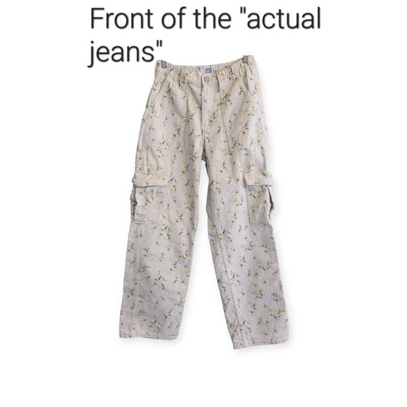 Urban Outfitters BDG cream yellow floral utility skater jeans size 26 EUC - Picture 2 of 12